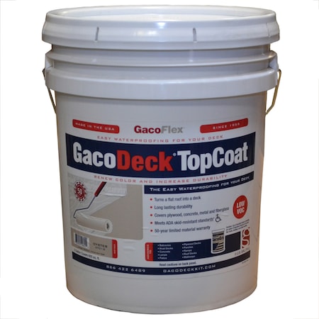 Gaco 5 Gal Oyster GacoDeck Water-Based Elastomeric Top Coat DT01